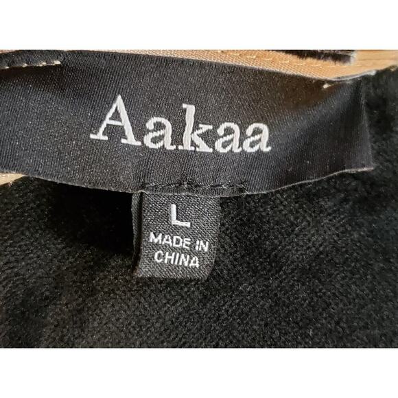 Aakaa Fit & Flare Dress Women's Large Multi Floral Lined Velour Tie Waist V Neck - Picture 3 of 16